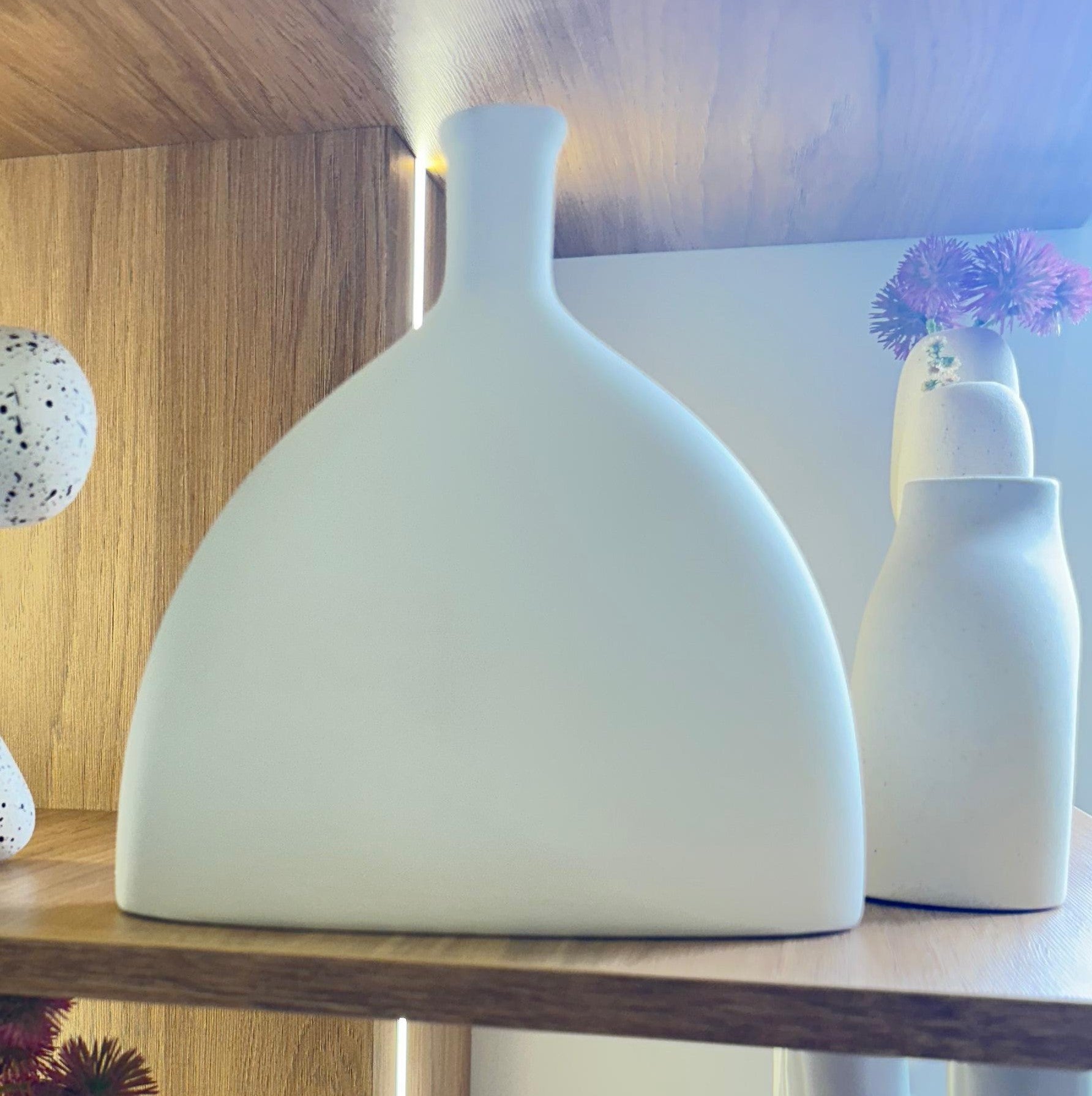 Jarron decorativo botella de ceramica 18.5cm* 18cm