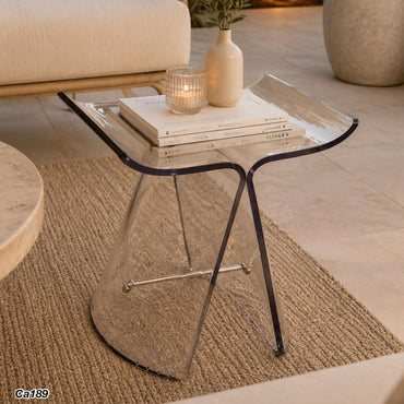 Mesa auxiliar mariposa gris transparente 43cm* 30cm* 38.5cm