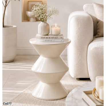 Mesa auxiliar nordica blanco 36cm* 36cm* 45cm