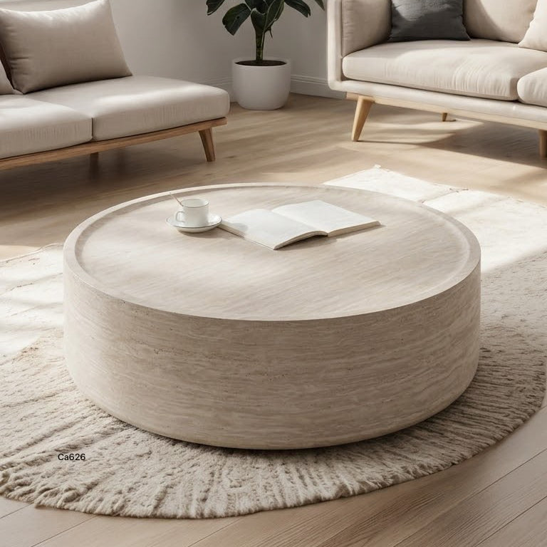 Mesa de centro beige fibra de vidrio 80cm* 30cm