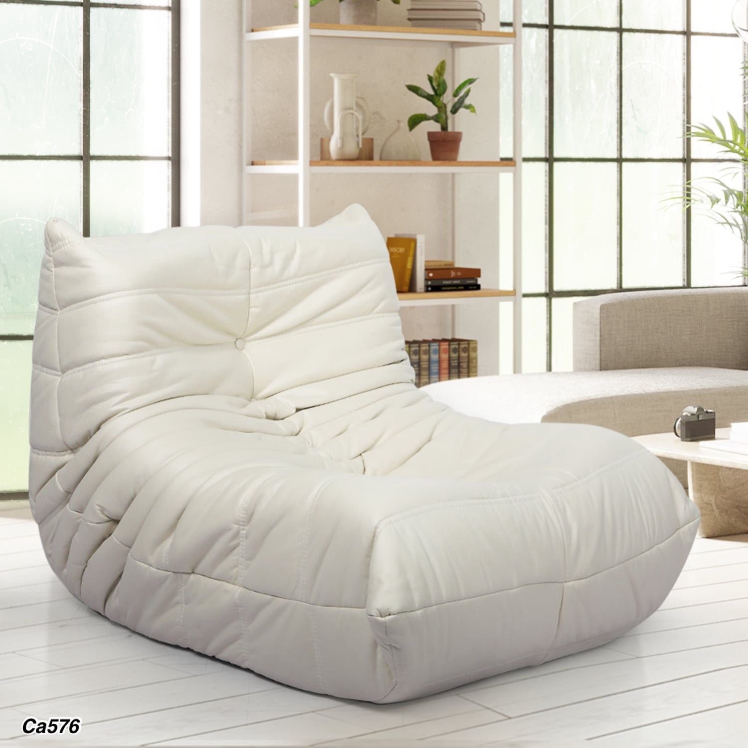 Silla poltrona beige micro fibra 85cm