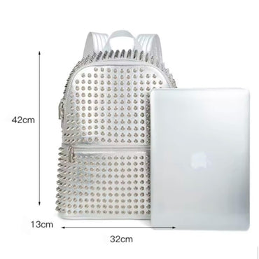 Morral plateado taches 39cm* 13cm* 42cm C-24035