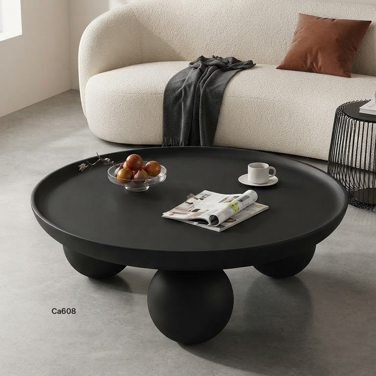 Mesa de centro negro metal 75cm* 30cm