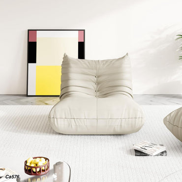 Silla poltrona beige micro fibra 85cm