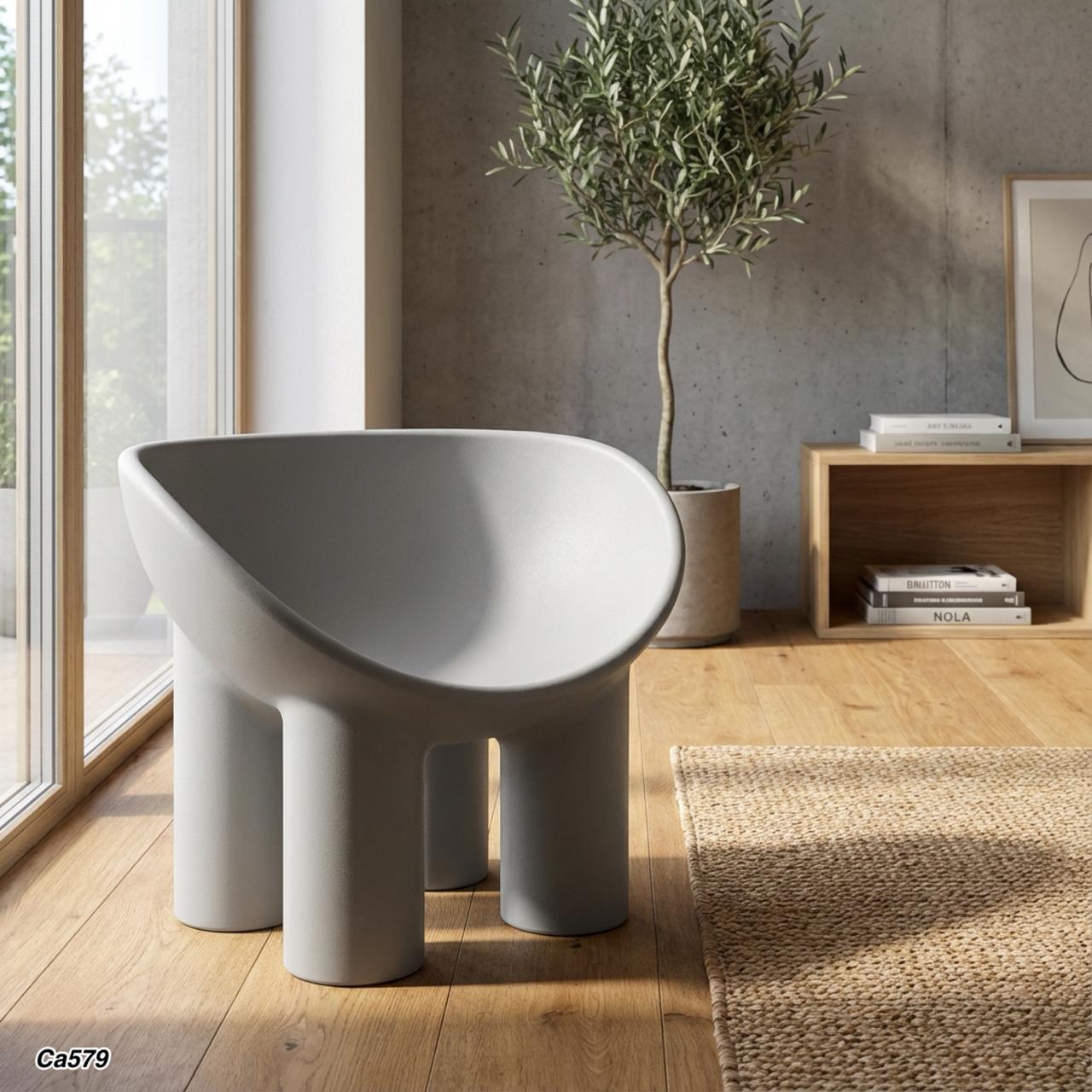 Silla patas de elefante gris PE 56cm* 83cm* 62cm