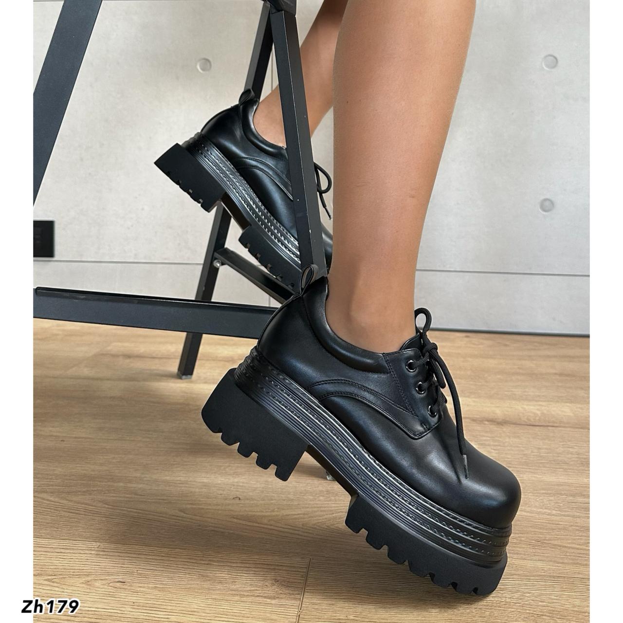 Zapato negro plataforma 7cm DX019-B9506