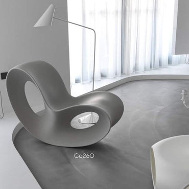 Silla mesedora exterior gris 114cm* 78cm* 58cm YZ012