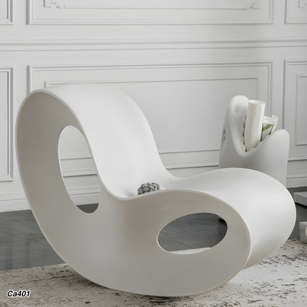Silla mesedora exterior blanco 114cm* 78cm* 58cm YZ012