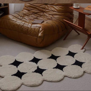 Tapete beige detalles negro 70cm* 100cm