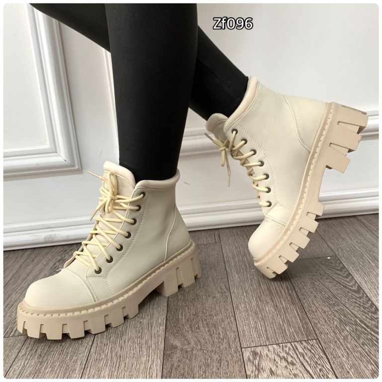 Botin beige suela 4cm 8591 C40