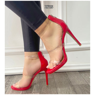 Sandalia roja tacon 12cm SE308 C6