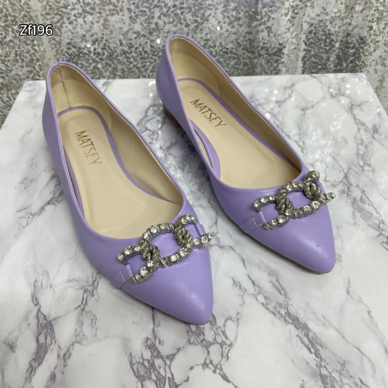 Baleta lila apliques plateados 2975 C7