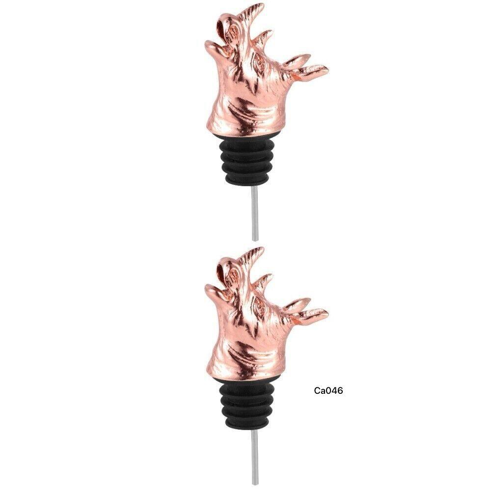 Dispensador de botellas metalico rinoceronte oro rosa 10.8cm* 5.5cm