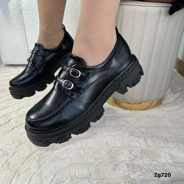 Zapato negro suela 4cm G70056 C-97