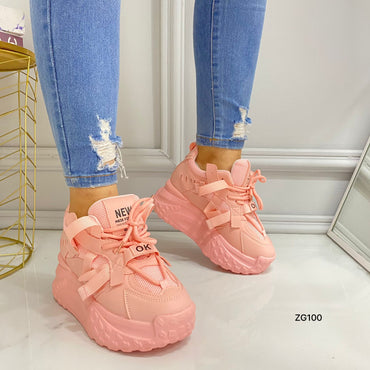 Tenis rosado suela 5cm X-28 C-2