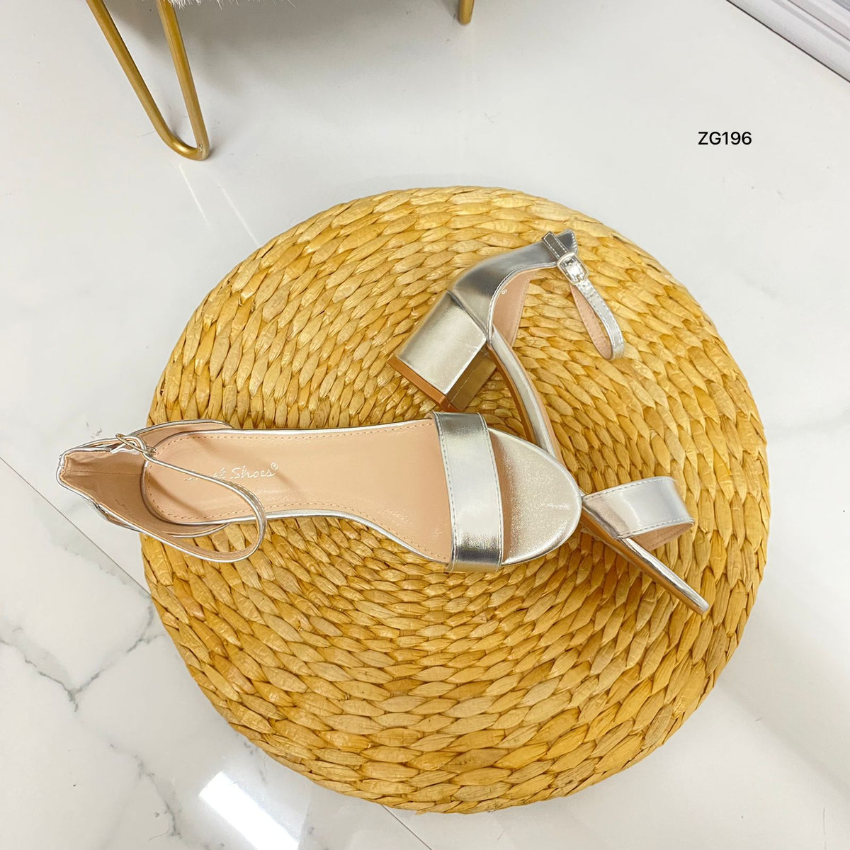 Sandalia plateado tacon 6cm 9593 C-7