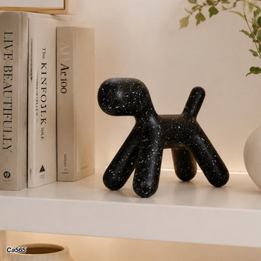 Articulo decorativo perro negro puntos blanco pequeño 19cm* 11.5cm* 16cm