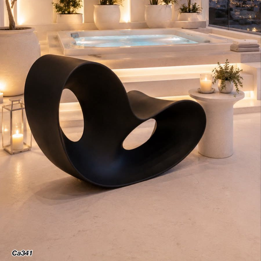 Silla mesedora exterior negro 114cm* 78cm* 58cm YZ012