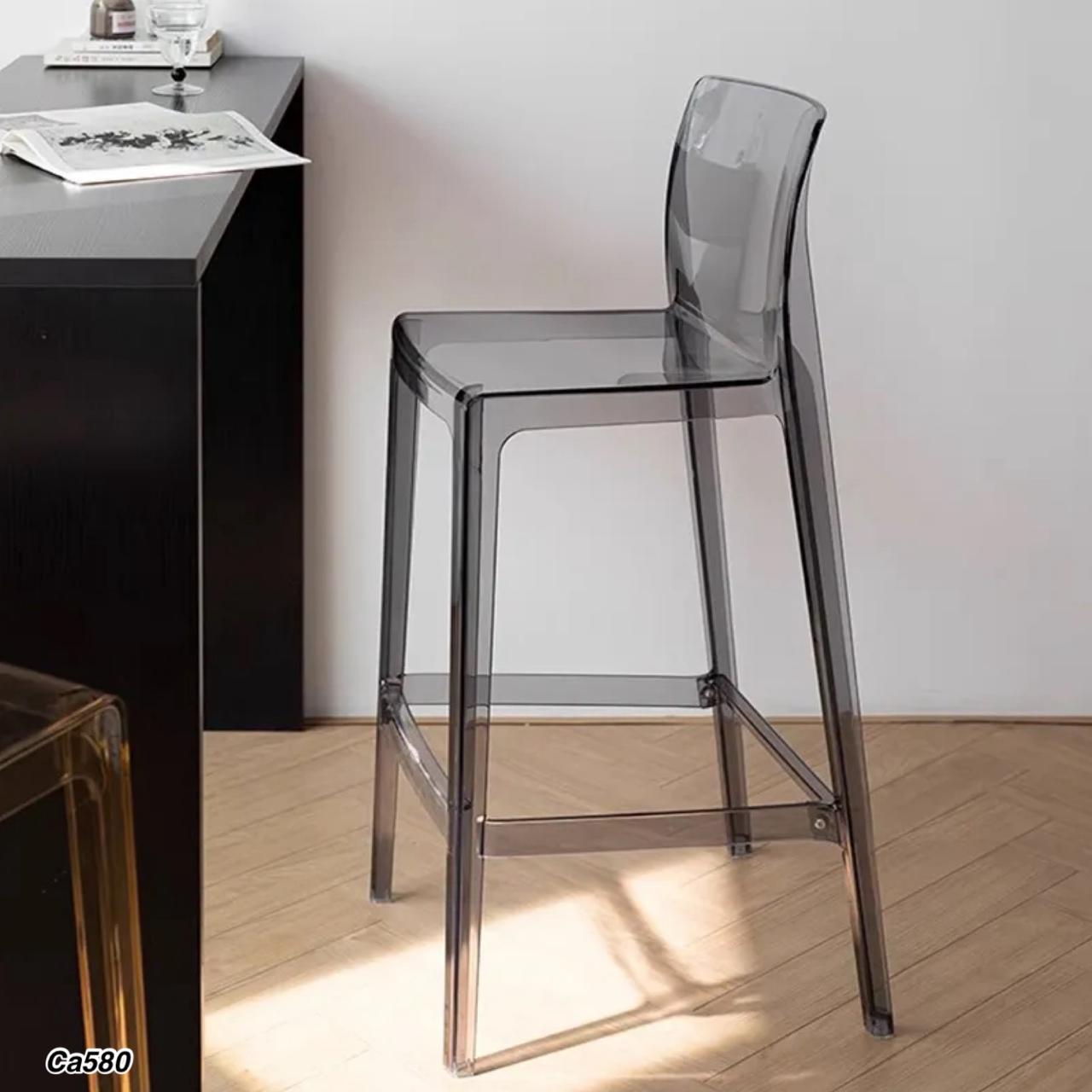 Silla de barra gris transparente PC 48cm* 47.5cm* 94cm