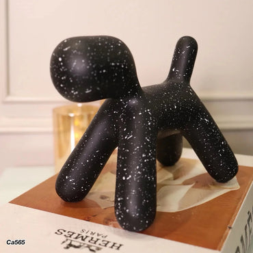 Articulo decorativo perro negro puntos blanco pequeño 19cm* 11.5cm* 16cm