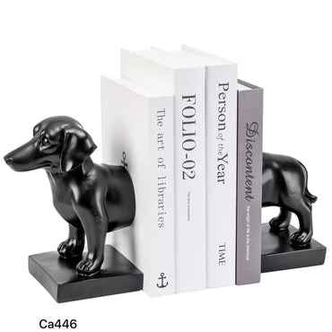 Articulo decorativo perro negro cuña libros 18cm* 26.5cm* 12.5cm