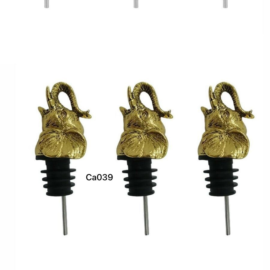 Dispensador de botellas metalico jaguar dorado 10cm* 3.5cm