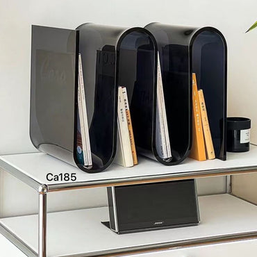Mesa auxiliar biblioteca negra en ondas acrilico 43cm* 29.5cm* 34cm
