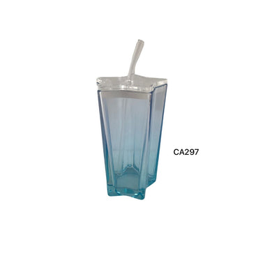 Vaso cristal azul pitillo 300ml