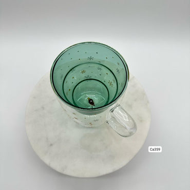 Taza cristal navideña 11cm* 12cm