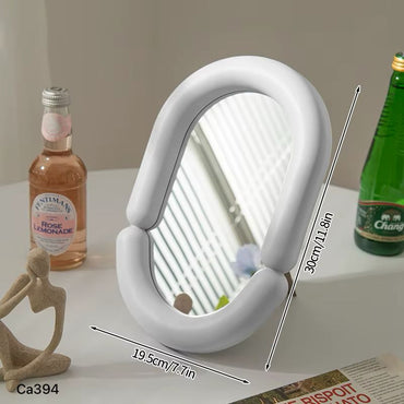 Espejo de mesa circular blanco 19,5cm* 30cm* 3cm