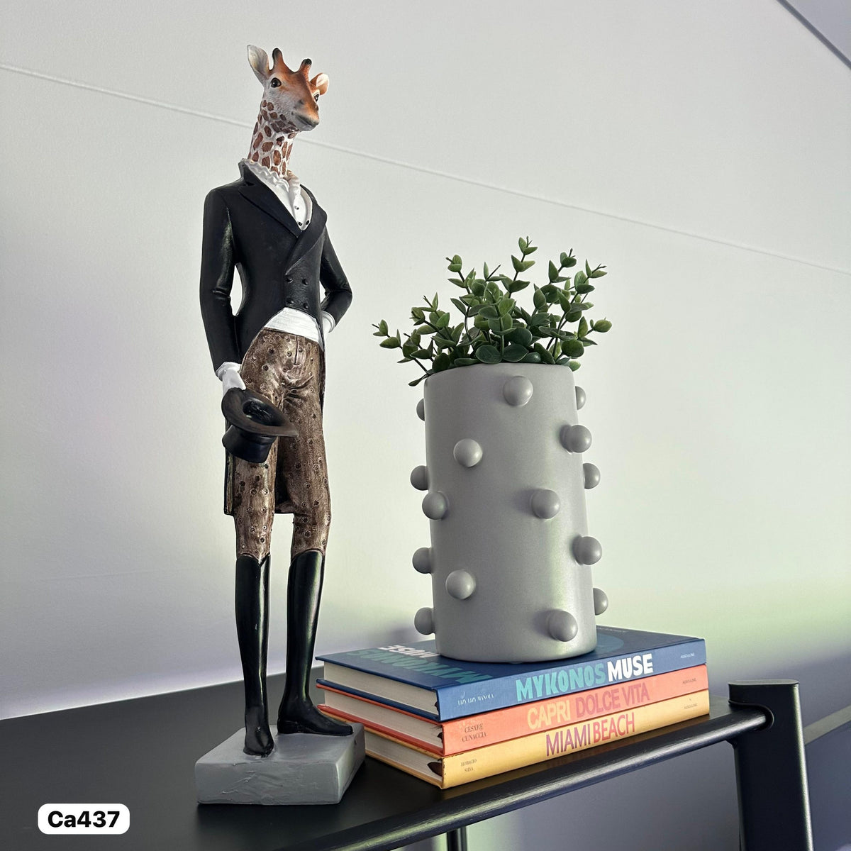 Escultura de jirafa elegante 13cm* 10cm* 40,5cm