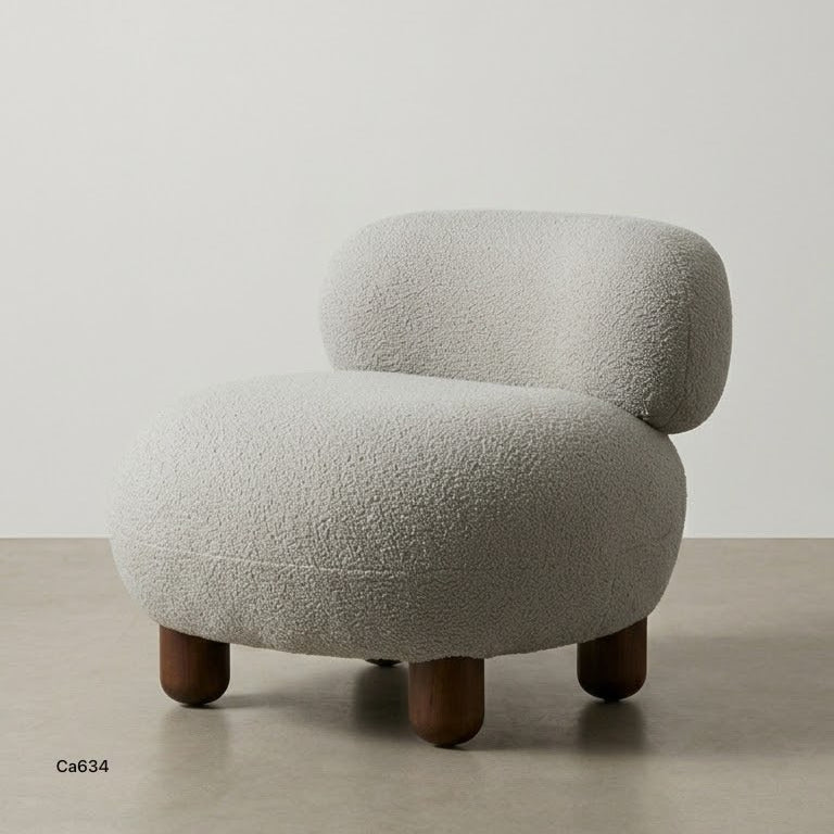 Silla gris claro tela boucle 76cm* 84cm* 68cm