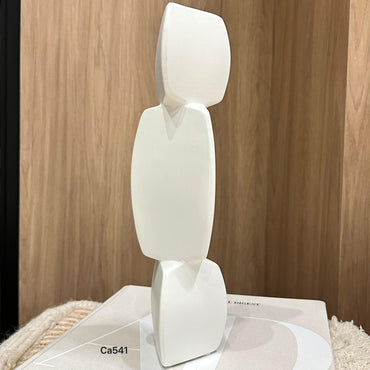 Florero blanco modular alto ceramica 31cm* 4cm