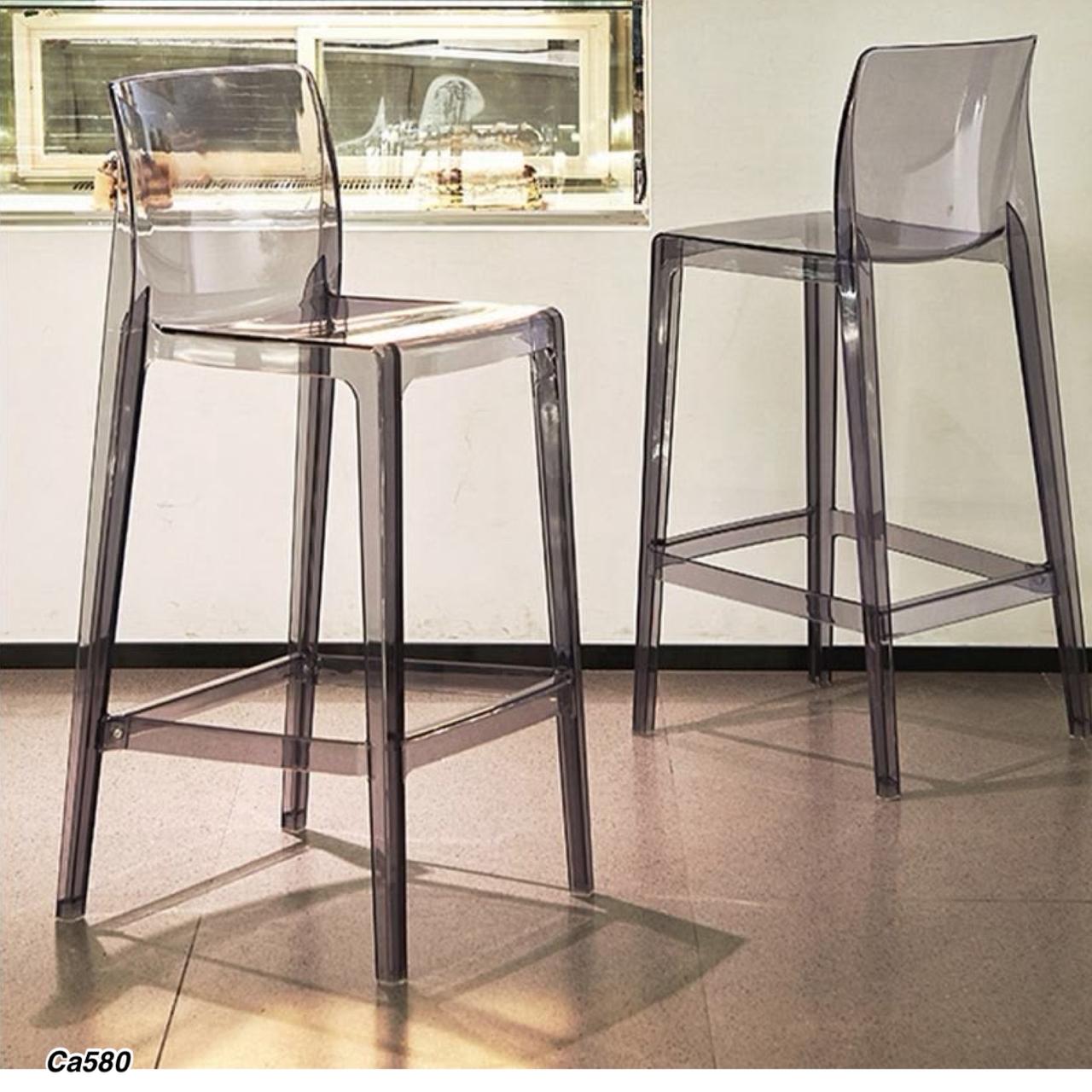 Silla de barra gris transparente PC 48cm* 47.5cm* 94cm