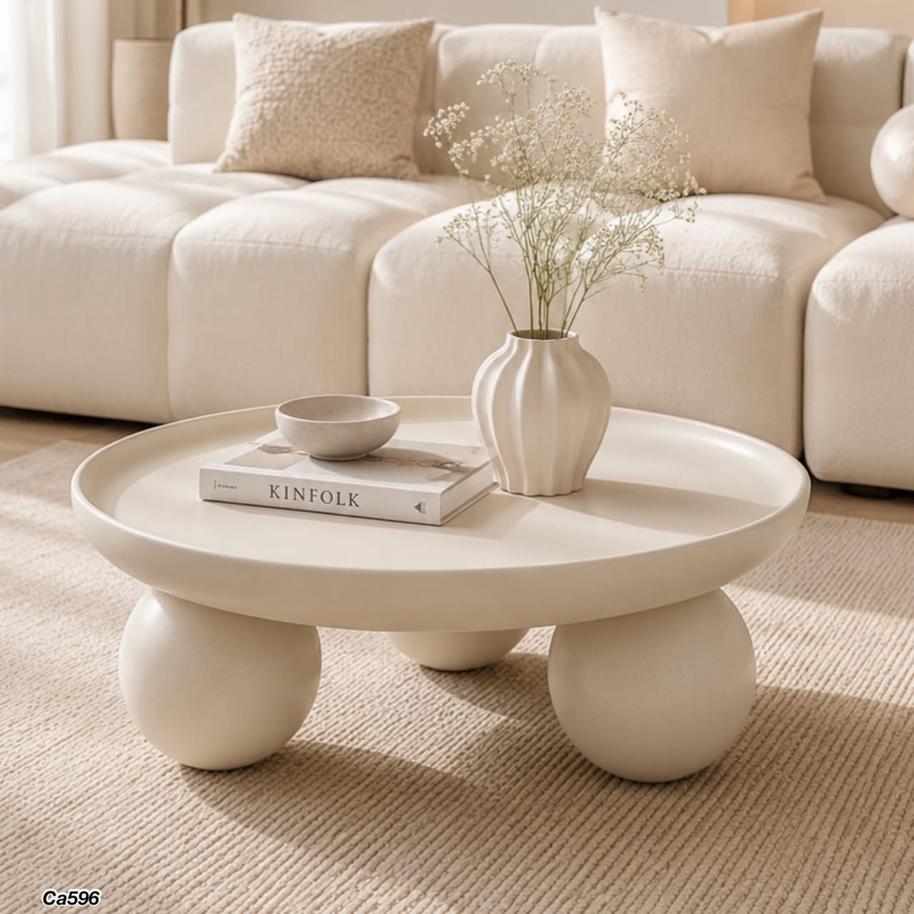 Mesa de centro blanco metal 75cm* 30cm