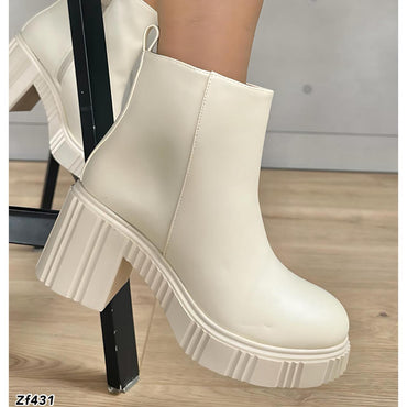 Botin beige tacon 8cm DQR7026 C5