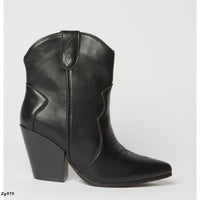Botin texano negro tacon 9cm   D8215   C-41