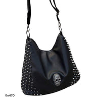 Bolso negro apliques detalles calavera  32cm* 13cm* 30cm   8418-1#  C-B