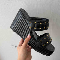 Sandalia negra plataforma 9cm  JA-1   C3