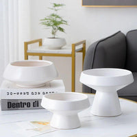 Jarron maceta blanco pequeño ceramica  17cm* 17cm* 10cm