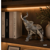 Articulo decorativo elefante estampado negro-blanco 20cm* 9,5cm* 25,5cm