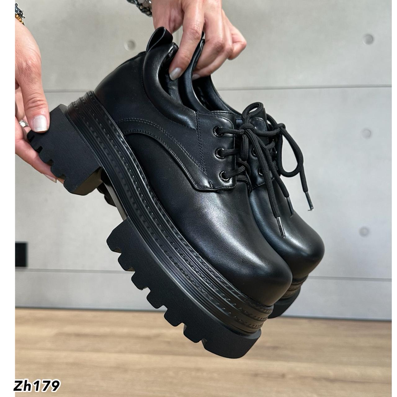 Zapato negro plataforma 7cm  DX019-B9506