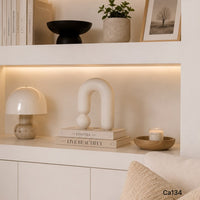 Jarron forma arco ceramica  15cm* 6cm* 9cm