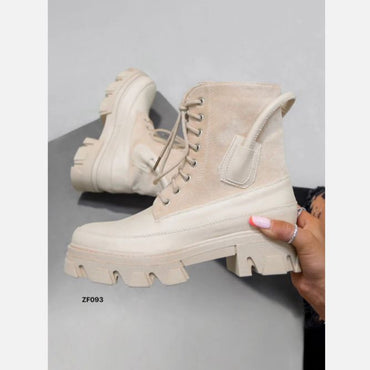 Botin beige suela 3cm   FR626   C24