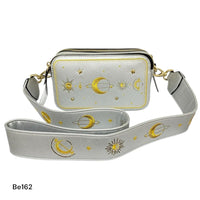 Bolso gris detalles dorados   20cm*  12cm  XCFB-BK  C-B