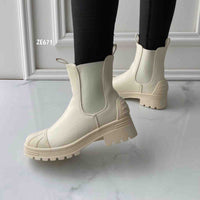 Bota beige suela 4cm  CM9049