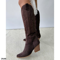 Bota texana café oscuro tacon 7cm  2P9B-X2617-02   C-106