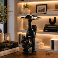 Articulo decorativo perro parado en patas delanteras  27cm* 18cm* 16cm