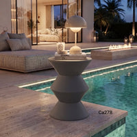 Mesa auxiliar nordica gris   36cm* 36cm* 45cm