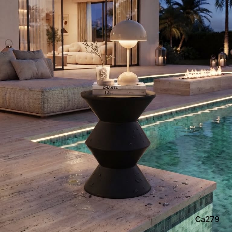 Mesa auxiliar nordica negro   36cm* 36cm* 45cm